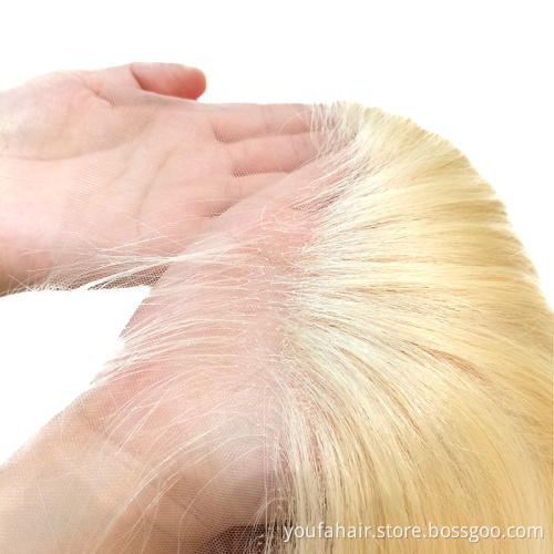 Human Hair Vendor Wholesale 613 White Honey Blonde Straight 13x4 HD Lace Front Wigs Virgin Full Lace Frontal Wig For Black Women